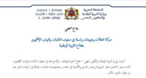 وزارة التربية الوطنية تجري تعيينات وانتقالات واسعة في صفوف النواب الإقليميين بقطاع التربية. 3 a 12