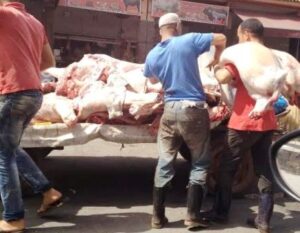 فضيحة بإفني: اللحوم الموجهة لبطون المواطنين تحمل على متن الدواب وفوق العربات 8 a 63