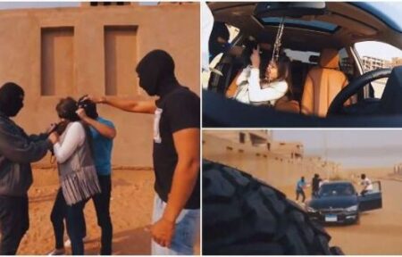 (+فيديو)عريس يتفق مع عصابة على خطف خطيبته وهي معه وهذه هي التفاصيل