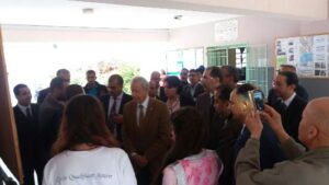 عاجل وبالصور:بلمختار يزور الثانوية التأهيلية أورير ويتفقد مشاريع هامة لتطوير مختلف مكونات الحياة المدرسية