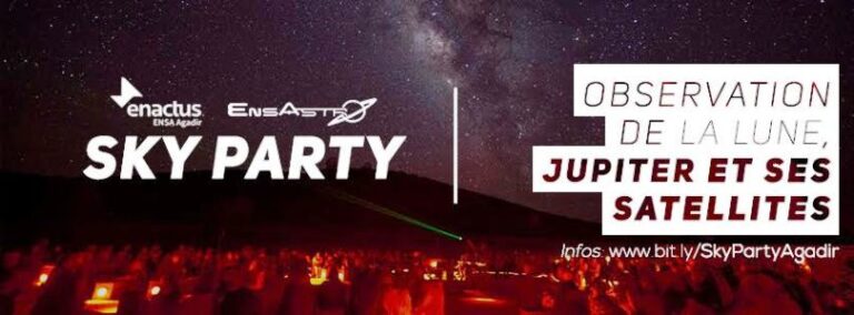أمسية لمحبي الفلك بعنوان “سكاي بارتي SKY PARTY” بالمدرسة الوطنية للعلوم التطبيقية بأكادير