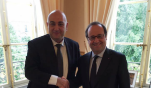 الرئيس الفرنسي يبحث الأزمة السورية مع أمين عام منظمة « سوريا للجميع » محمد عزت خطاب