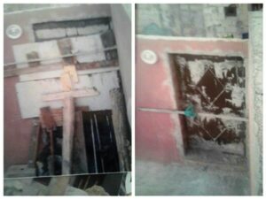 محاصرة عضو شبيبة “البيجيدي” بإنزكان، بعد إغلاق الباب عليه بالإسمنت والخرسانة – صورة