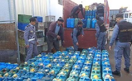 درك تيزنيت يوقف مقاتلة وسائقها محملة بالكازوال