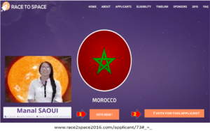 ابنة أكادير “منال الصاوي” تتألق في المسابقة الدولية لعلوم الفلك، ومطالب بالتصويت عليها على الرابط التالي: