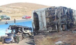 مجزرة مروعة .. 35 قتيلا في حادثة اصطدام حافلة بشاحنة ثقيلة