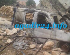 خطير : مجهول يحرق سيارة مستشار جماعي عمدا قبيل فجر العيد بإمسوان.