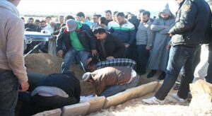 بيوكرى تودع يوم العيد الطفل  الذي دهسته سيارة قائد أيت ميلك في جنازة مهيبة