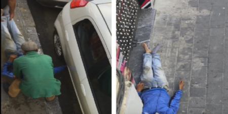 (+فيديو)مواطنون يعثرون على متشرد وهو يحتضر بالقرب من "الكوميسارية" وهذه هي التفاصيل