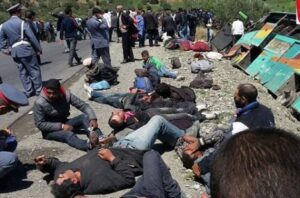 عااجل:انقلاب حافلة نقل المسافرين وأنباء عن وقوع قتلى وإصابات خطيرة في صفوف الركاب