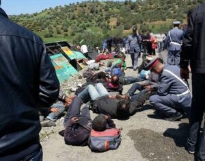 إصابة 10 أشخاص بجروح خطيرة في حادثتين منفصلتين بطانطان