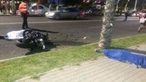 فاجعة بالفيديو و الصور:هكذا توفي شاب وشابة بدراجة نارية من الحجم الكبير في حادثة سير مروعة