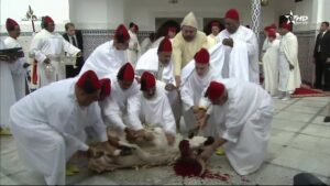 شاهد بالفيديو مهارة كبيرة للملك محمد السادس في “الذبح “بالسكين