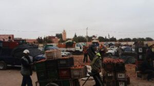 +صور: من مفارقات جماعة سيدي بيبي : مدرسة ابتدائية داخل سوق أسبوعي