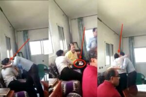 خطير و بالفيديو :  تحرش  وحركات إباحية بين عضو ومستشارة جماعية