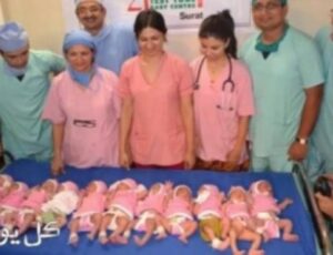 سيدة أنجبت فريق كرة قدم بأكمله بعد عقم دام سنوات