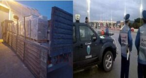 عاجل:جمارك أكادير تحجز شاحنة محملة بالملابس المستعملة و المهربة بمدخل مدينة تارودانت