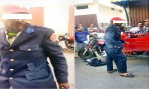 بالصور:مواطن عادي يتجول بزي رجال الشرطة يثير ضجة كبيرة