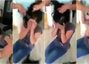 +فيديو:أم تحلق شعر ابنتها بعد تهكمها من مصابة بالسرطان