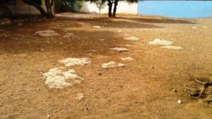 عيب وعار :ملعب بمؤسسة تعليمية بهذا الشكل بأيت ملول(الصورة)