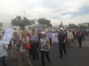 ثلاث نقابات تعليمية تنظم مسيرة احتجاجية بأكادير،تنديدا بالإختلالات الخطيرة التي تعرفها المنظومة التربوية والوضع الكارثي التي وصلت إليه المدرسة العمومية.