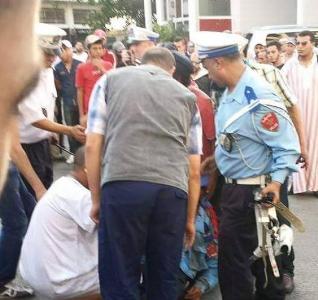 شرطي يتعرض للدهس من طرف سائق دراجة نارية والأخير يفر إلى وجهة مجهولة 1 شرطي