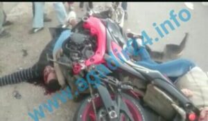 عااجل بأكادير وبالصور:مصرع صاحب دراجة نارية كان يحمل فتاتين في حادثة سير مميتة