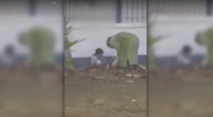 (+فيديو)مشردة تخدر أطفالها قبل الخروج للتسول