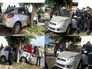 عااجل بأكادير بالصور: حادثة سير خطيرة ينجو منها ميكانيكي بأعجوبة بعد انشطار سيارته إلى شطرين