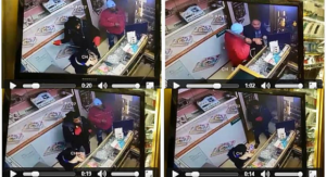 خطير بالفيديو: عملية سطو بالسيوف على محل لبيع الهواتف النقالة