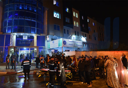 +عاجل بالصور ..حريق مهول يلتهم مصحة في البيضاء وبداخلها أطفال صغار