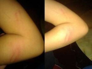 من عجائب صدف اليوم العالمي للمرأة باشتوكة أيت باها من إبداع أستاذة على جسد تلميذ بريء