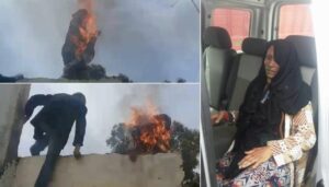 فاجعة:سيدة تحرق جسدها احتجاجاً على حكم بإخلاء منزلها 10 349