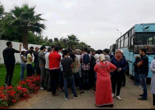 انتفاضة طلبة معهد الحسن الثاني بايت ملول متواصلة ..والأمن يتدخل لمنع مسيرة نحو العمالة