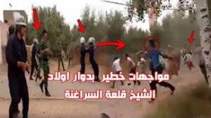 مواجهات بين محتجين وقوات الامن بدوار اولاد الشيخ قلعة السراغنة