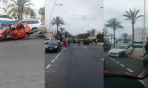 +صور: نجاة سائق من موت محقق في حادثة سير خطيرة بشاطئ أكادير 3 a 5