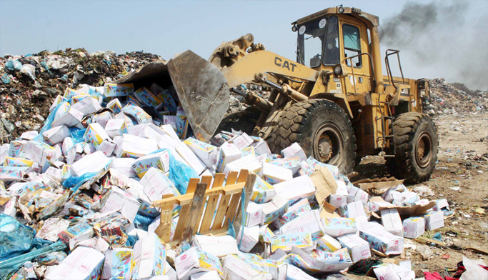 حجز 18 طناً من المواد الغذائية الفاسدة شهر رمضان ب