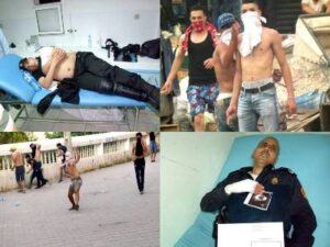 بالصور:سلطات الحسيمة تحصي خسائرها.. ملثمون هاجموا القوات العمومية وأصابوا 39 رجل أمن وخربوا  مستعجلات المستشفى