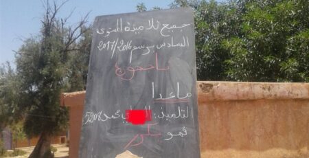 تشهير بتلميذ راسب وتعليق لوحة غريبة للنتائج تشعل الفايسبوك وتثير غضب المجتمع المدني