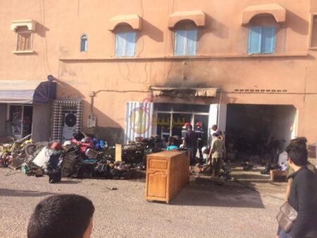 حريق"مهول" يندلع بمحل تجاري بحي اليوسفية بتيزنيت