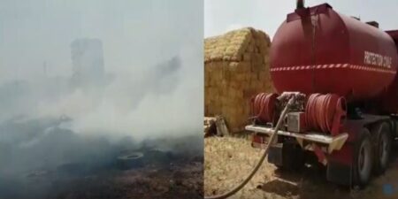 عاجل .. حريق بضيعة بطريق إيموزار عاجل .. حريق بضيعة بطريق إيموزار