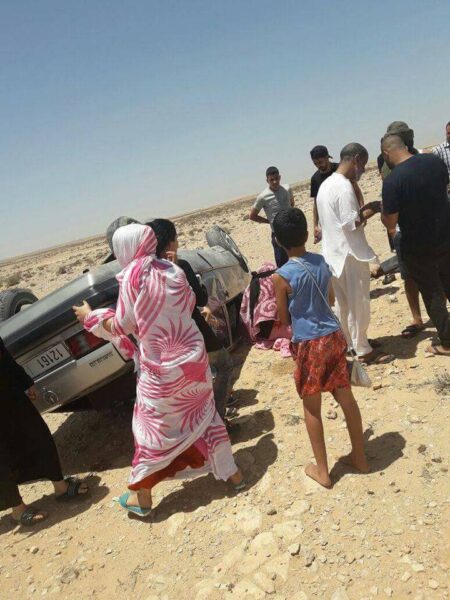 انقلاب سيارة في حادثة سير خطيرة بمدخل مدينة العيون يخلف جرحى في صفوف أسرة