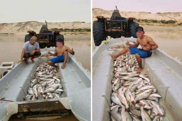 جريمة بشعة في حق الثروة السمكية أبطالها أبناء مخيم صيفي.