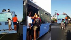 لن تصدق كيف يركب هؤلاء المراهقون الحافلة..