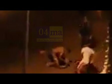 فيديو خطير . حرب العصابات ليلاً بالدار البيضاء
