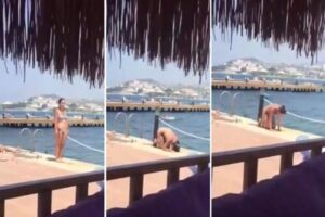+فيديو : فتاة تصلي “بالبيكيني” يثير جدلا واسعا