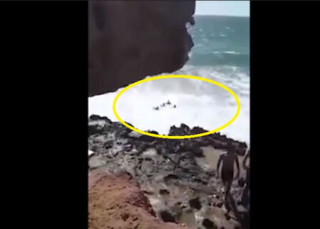 +فيديو: شاب متهور ينجو من موت محقق بأكادير، بعد مقاومة شرسة لمصيره المجهول.