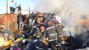 +2 فيديو: حريق مهول يحول سوق المسيرة إلى رماد، والحادث يخلف خسائر فادحة