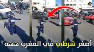 فيديو طريف: أصغر شرطي بالمغرب ينظم حركة السير و الجولان