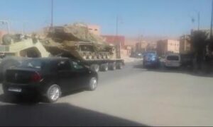 قطع عسكرية في قافلة كبيرة تم تحريكها هذا الصباح من الرشيدية صوب الجنوب